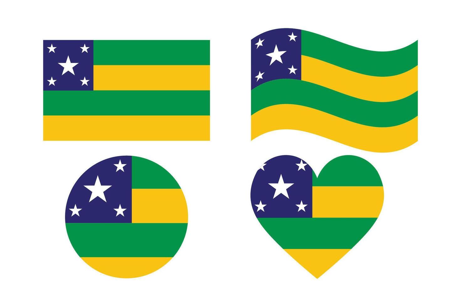 Flag of the State of Sergipe, Brazil. Brazilian Patriot Concept. vector