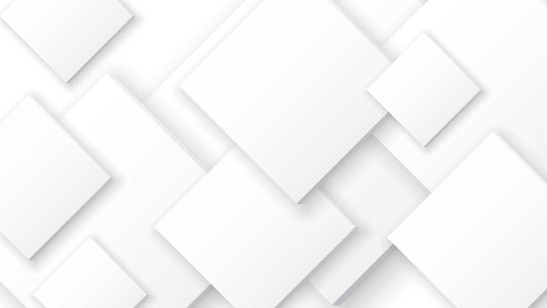 3D white square plate multiple size overlap background graphic illustration. vector