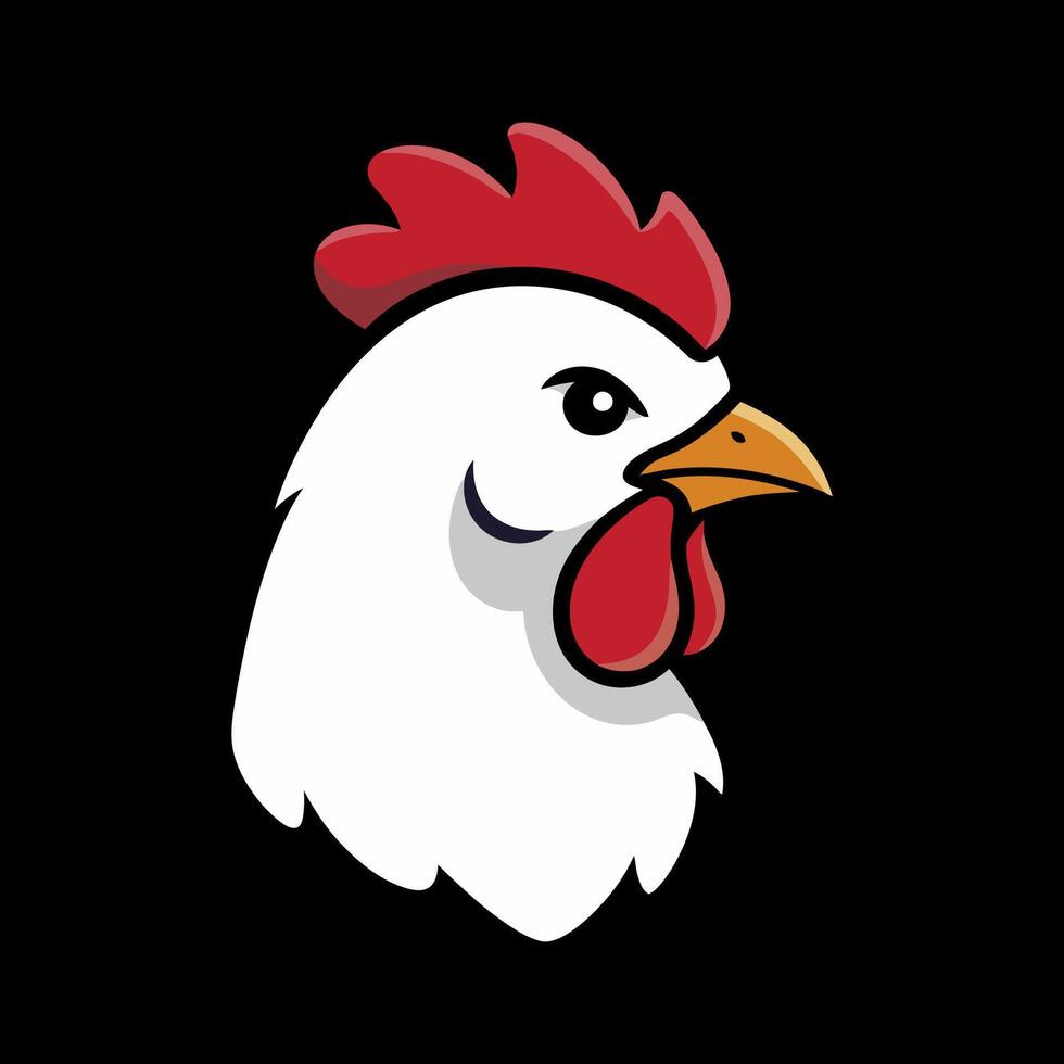 Rooster Head Mascot Logo vector