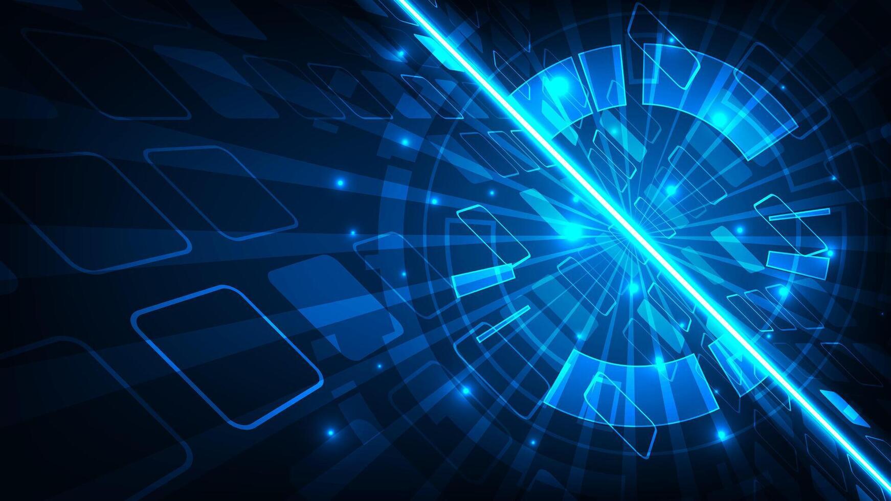 Blue technology background design vector