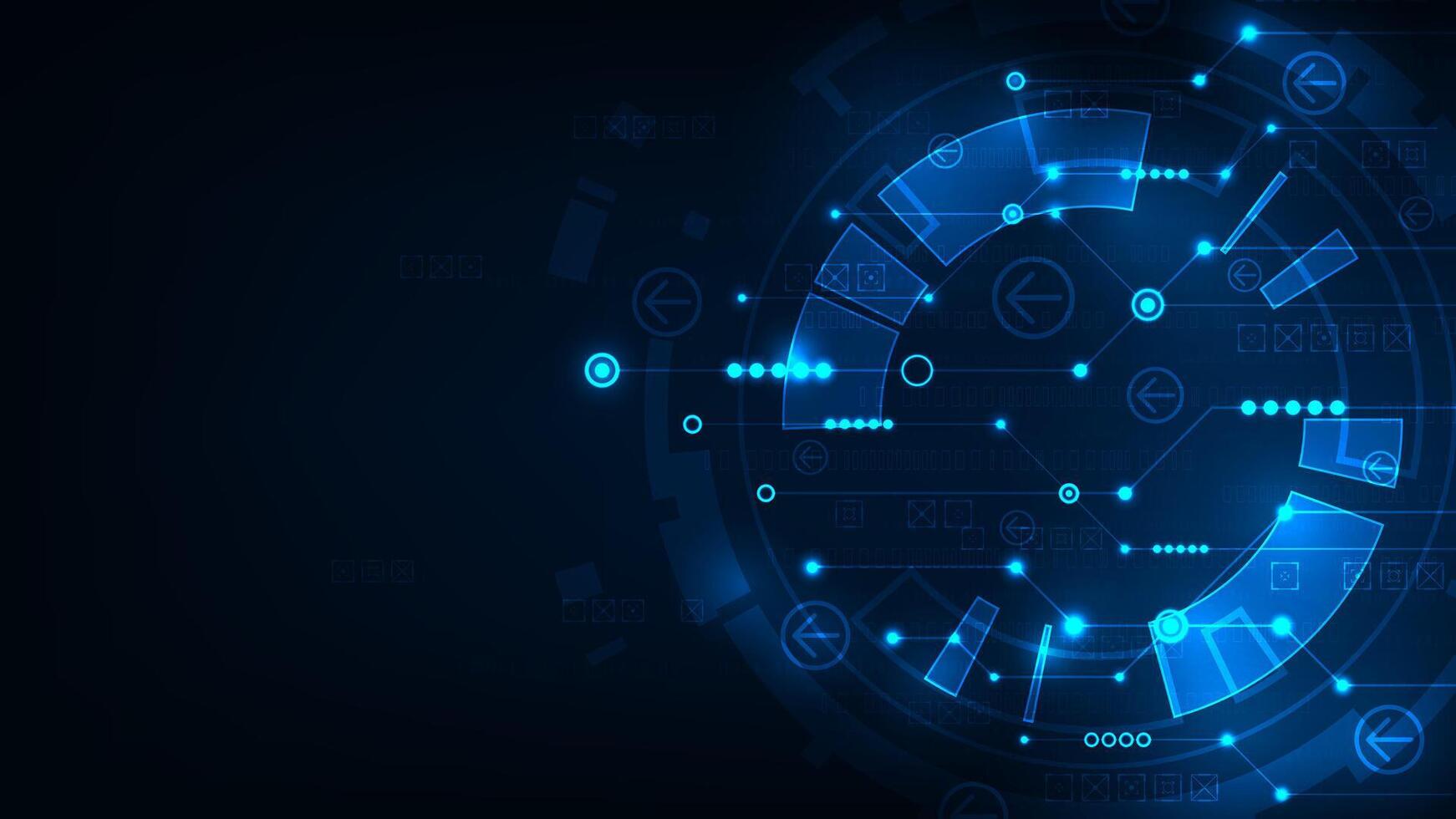 Futuristic digital interface design vector