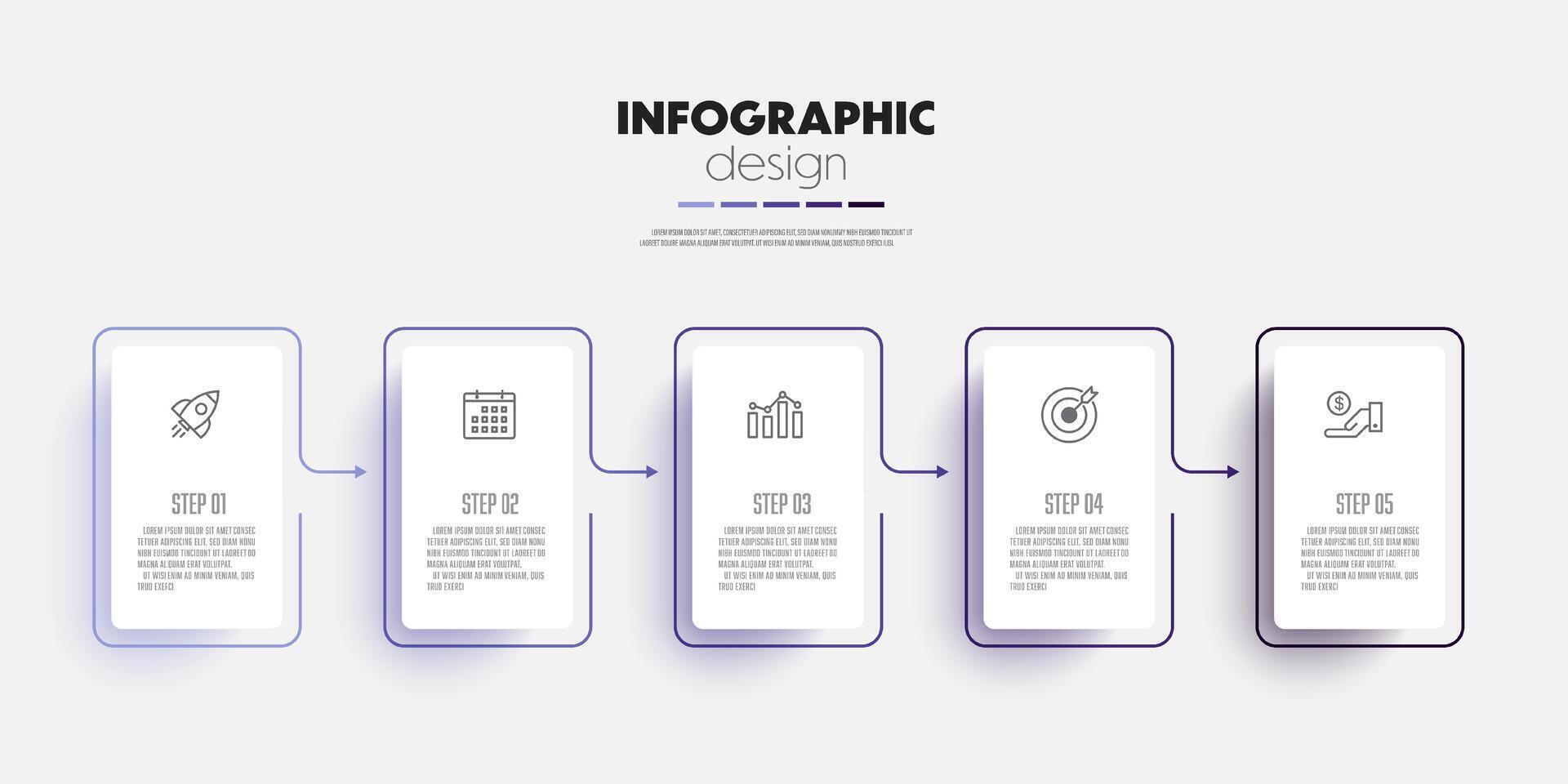 Timeline infographic design template with hexagon 5 step fpr presentation vector
