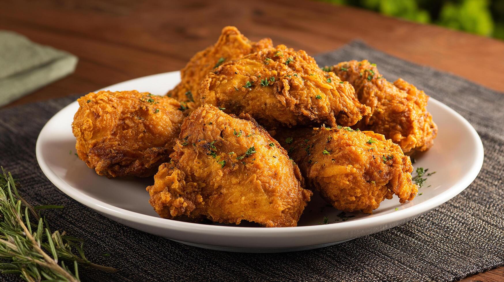Well-seasoned crunchy chicken, Chicken fried image photo