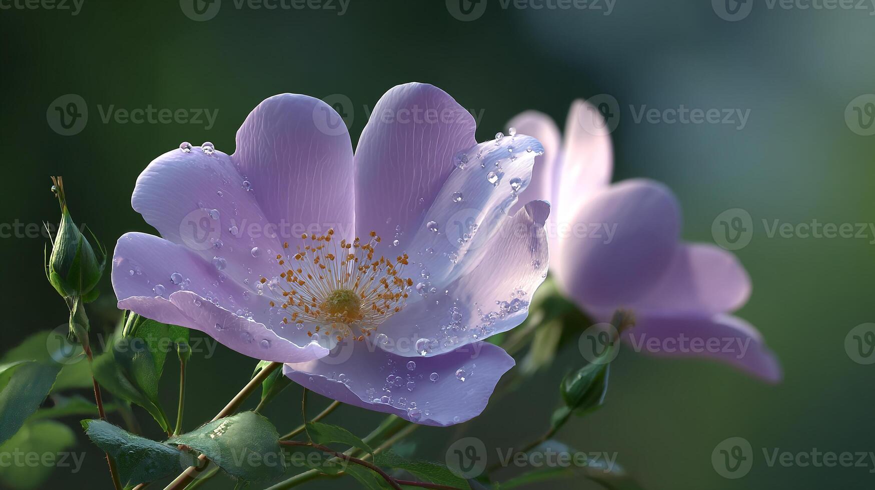 Closeup Petals with Tiny Dewdrops, Flower Photography photo