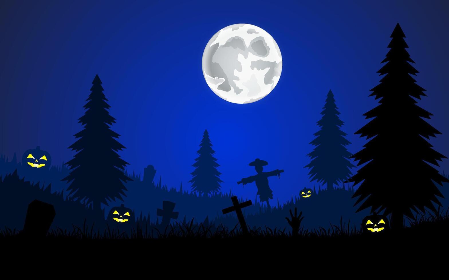 Flat background Halloween celebration. vector