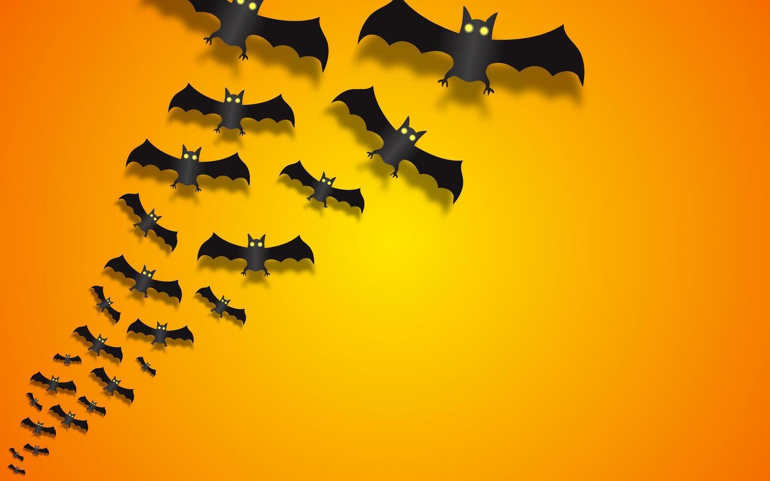 halloween concept flying bats vector