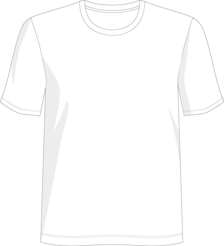 White blank T-shirt wear product outfit for design concept mock up vector