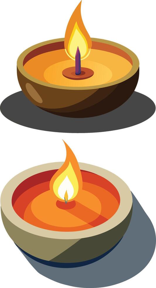 illustration of burning candle vector