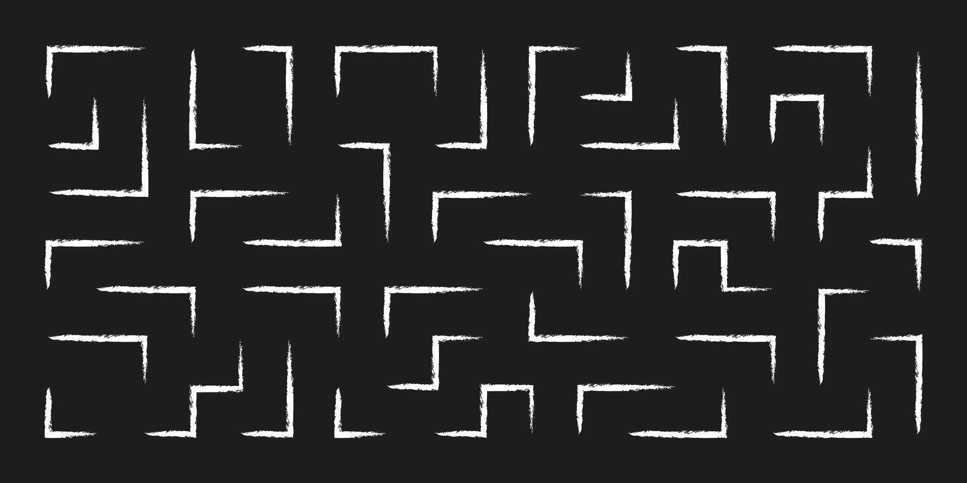 Chalk hand drawn corner elements, text corners, rectangular frames, quote frame, geometric pattern. Crayon marker lines, underlines, frames, grunge texture, doodle sketch illustration on black vector