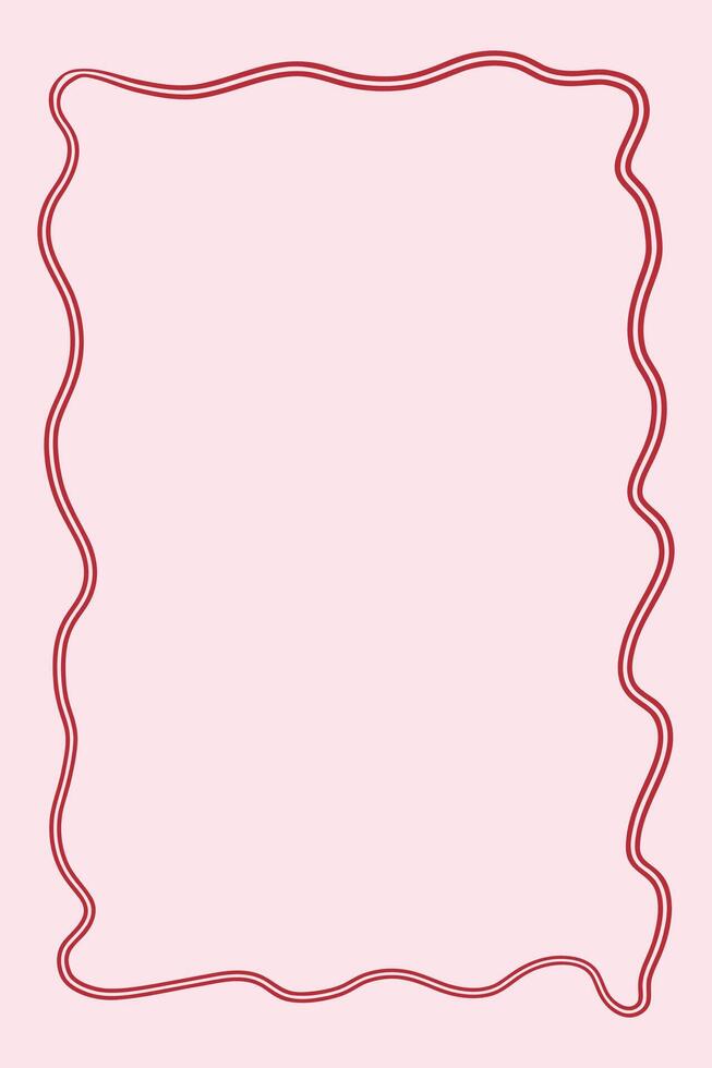 Coquette style illustration of frame on pink background. Romantic and elegant design perfect for stationery, invitations, social media graphics, and Valentine Day themes. Trendy pink background vector