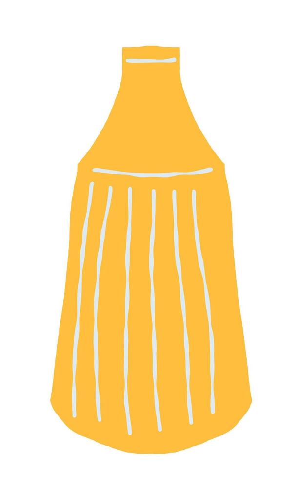 Hand drawn line art vase. Doodle clay pottery illustration. Isolated illustration for home decor and design, greeting card, banner, poster, label. vector