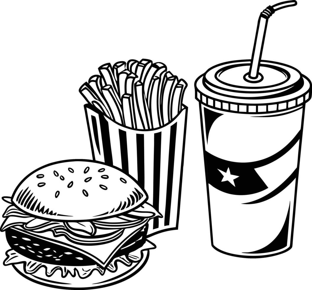Fast Food Meal vector