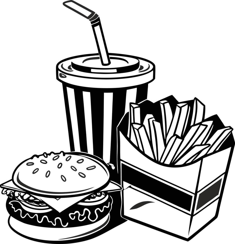 Fast food clip art free download vector