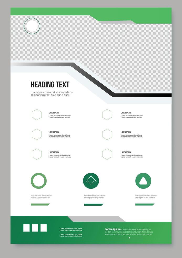 Design template for poster flyer brochure cover. Graphic design layout vector