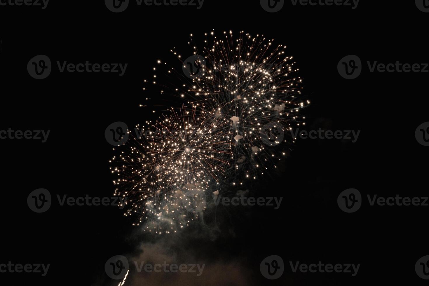 Multicolored Fireworks with Shining Lights photo