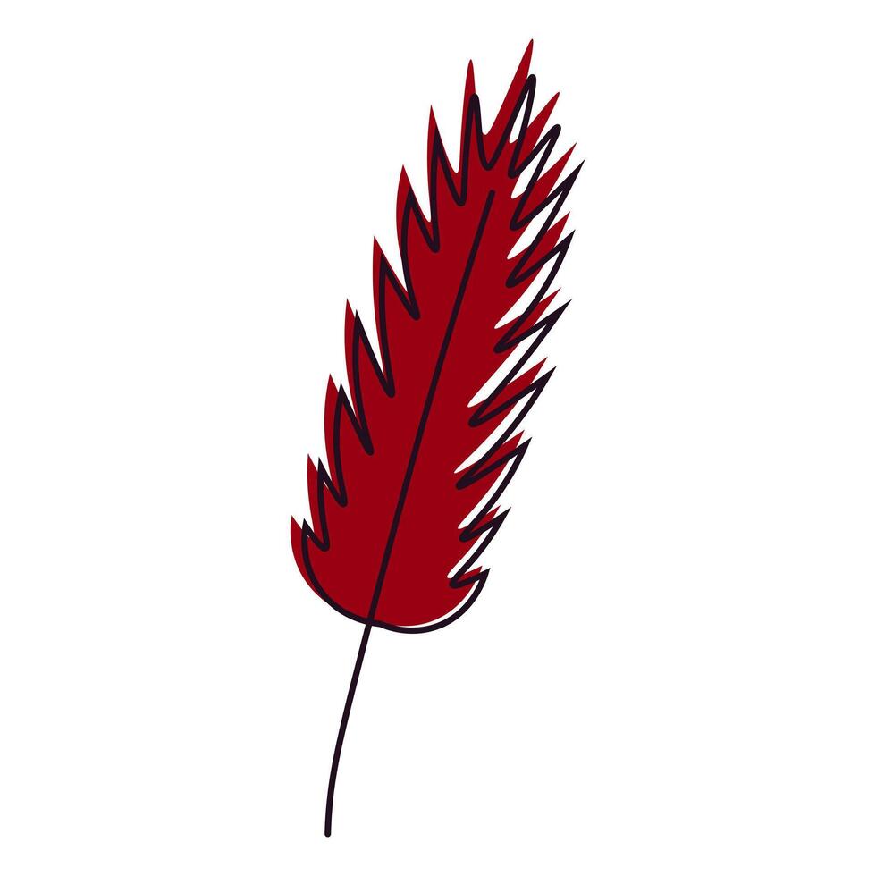 Autumn leaf. stylized autumn leaf vector