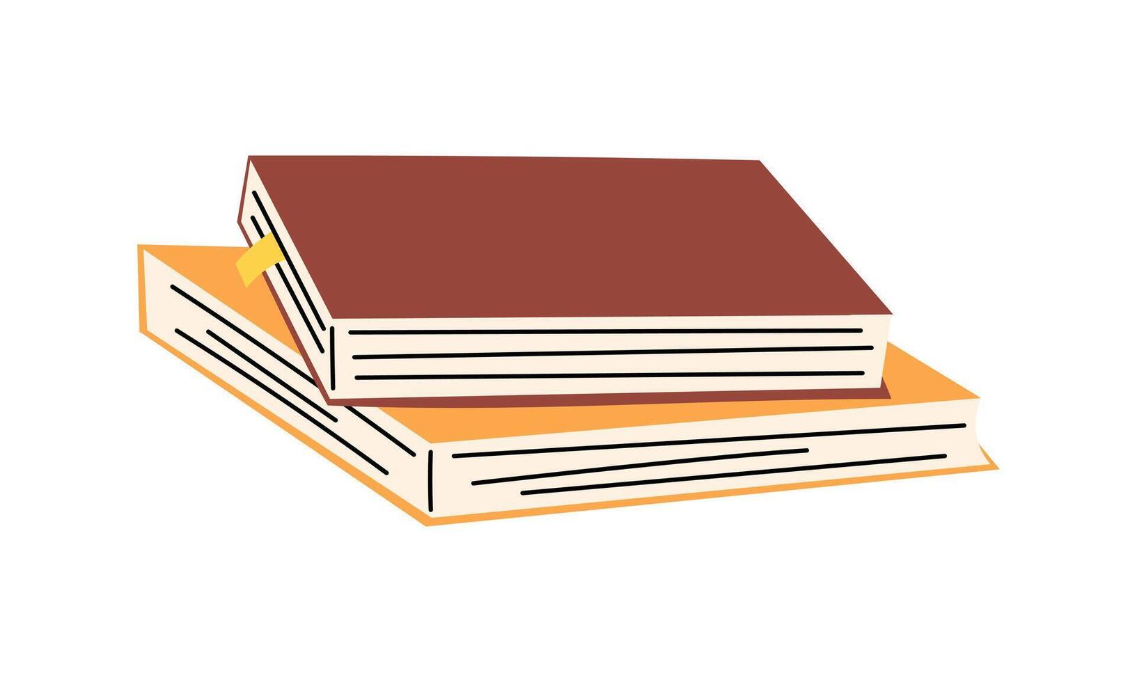 Book. Minimalist closed books illustration vector