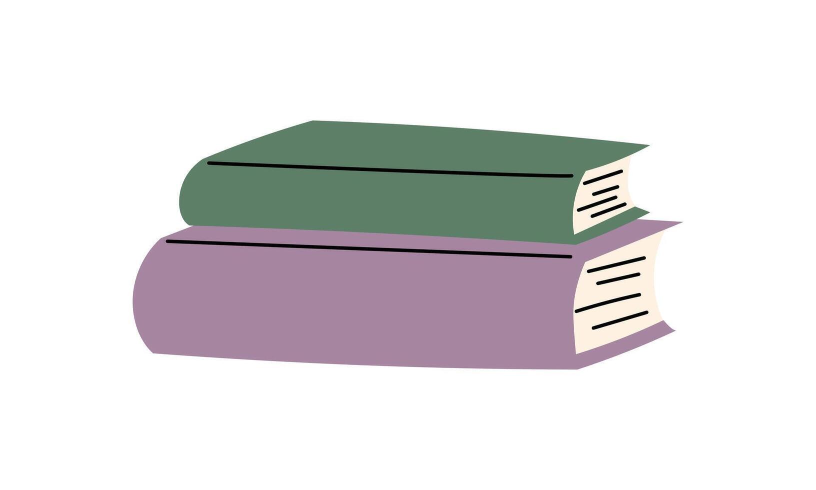 Books. Minimalist closed books illustration vector