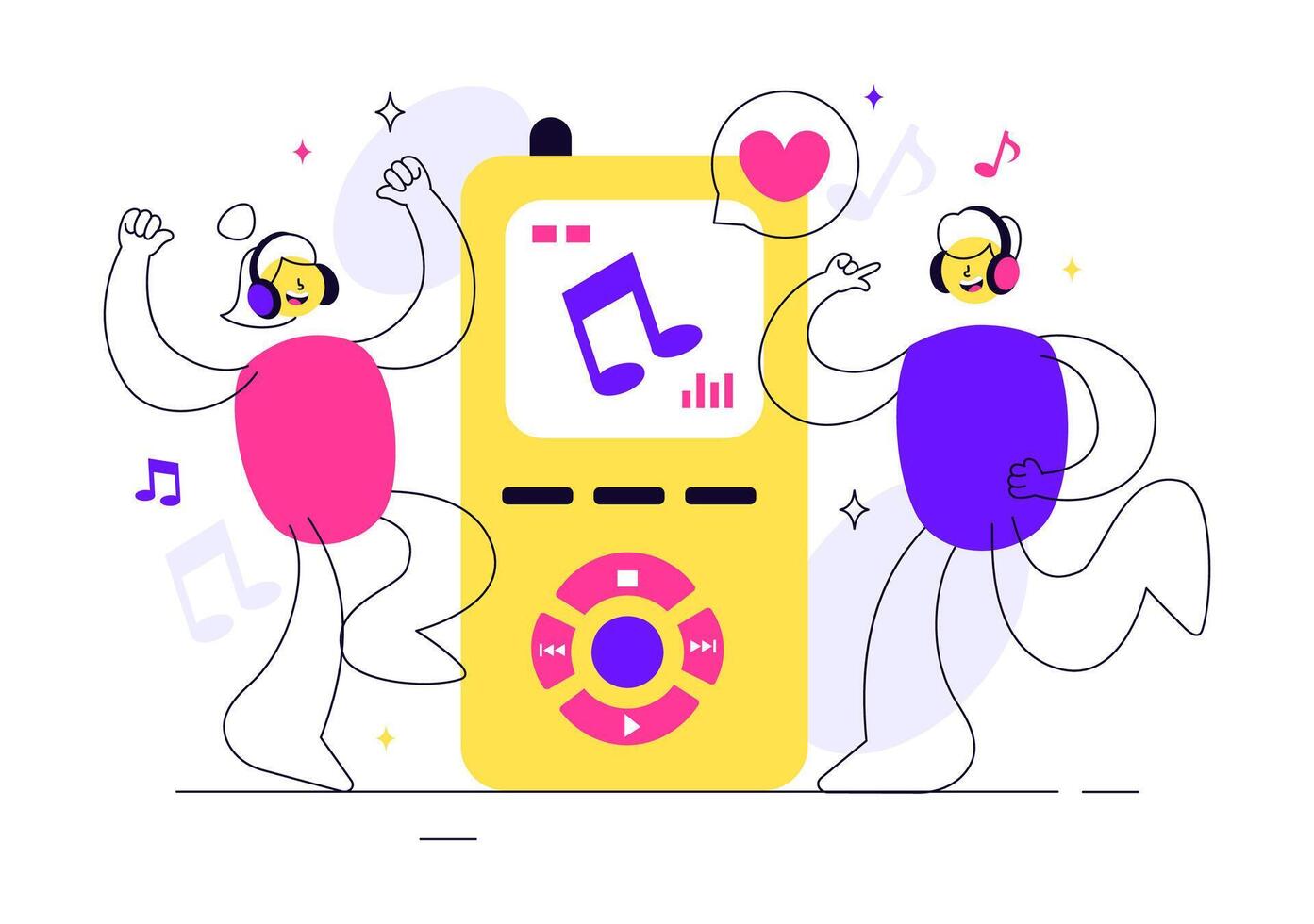 Sound Wave Digital Music Featuring Viral Tracks and Voice Signal Concept vector