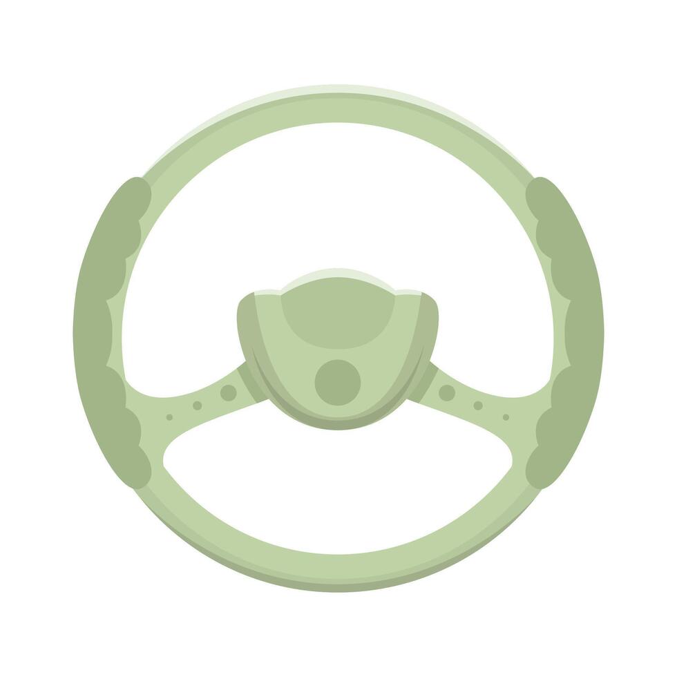 Steering wheel icon. Cartoon steering wheel icon for web design vector
