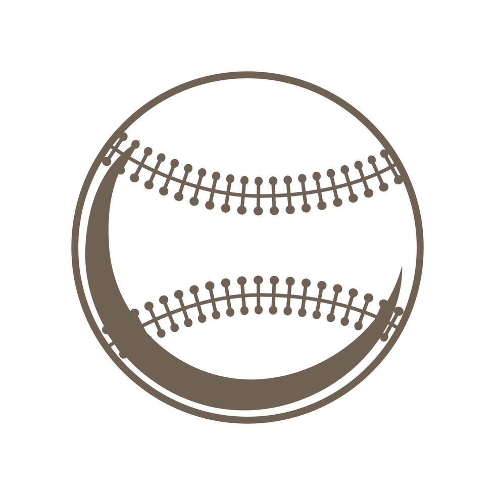 A baseball with detailed stitching encircling it set against a white background vector