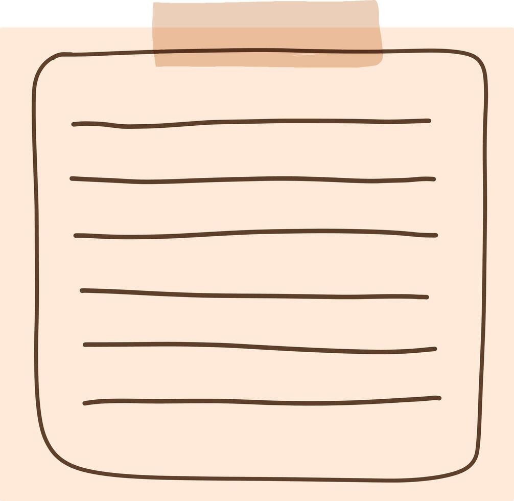 Blank Notepad with Tape vector