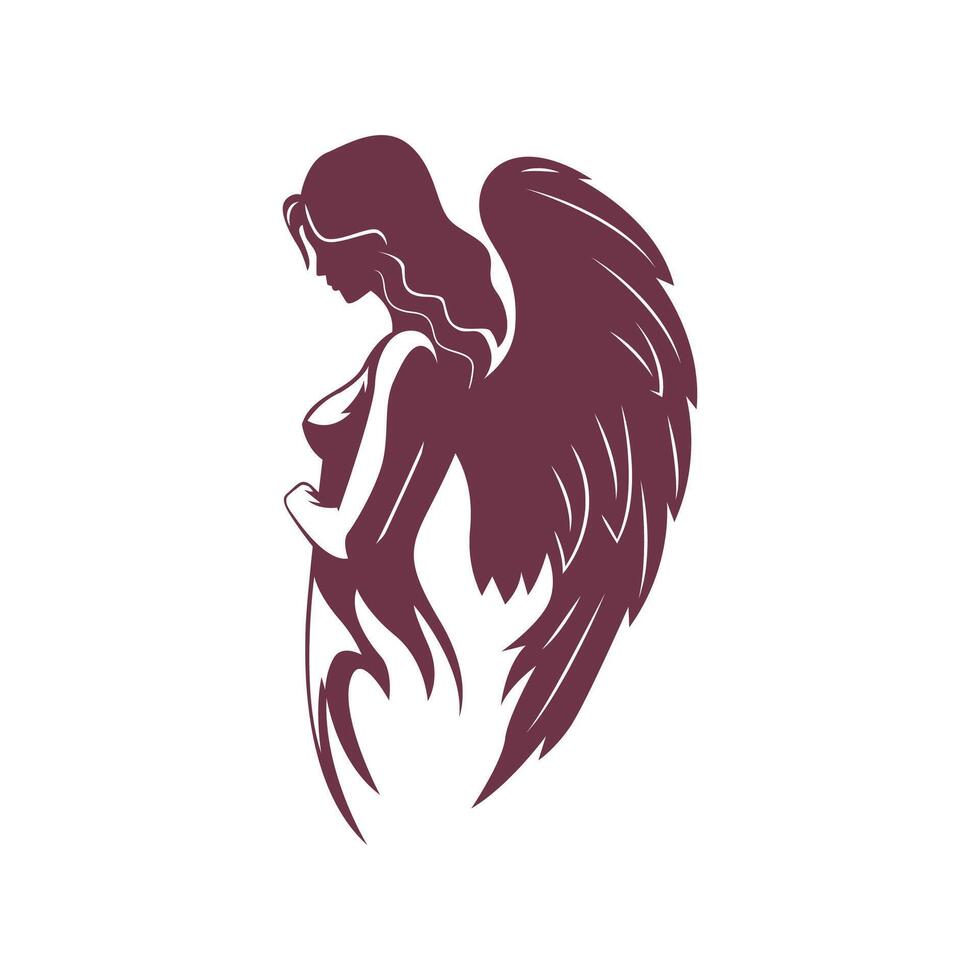 Goddess Looking Into the Distance in Calm Aura.7 vector