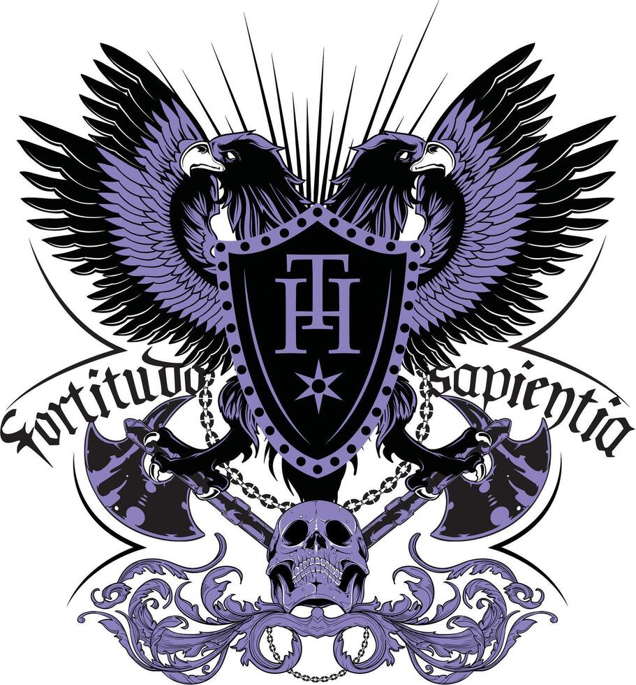 Vintage Skull Art Philosophy Graphic for T-Shirt Design vector