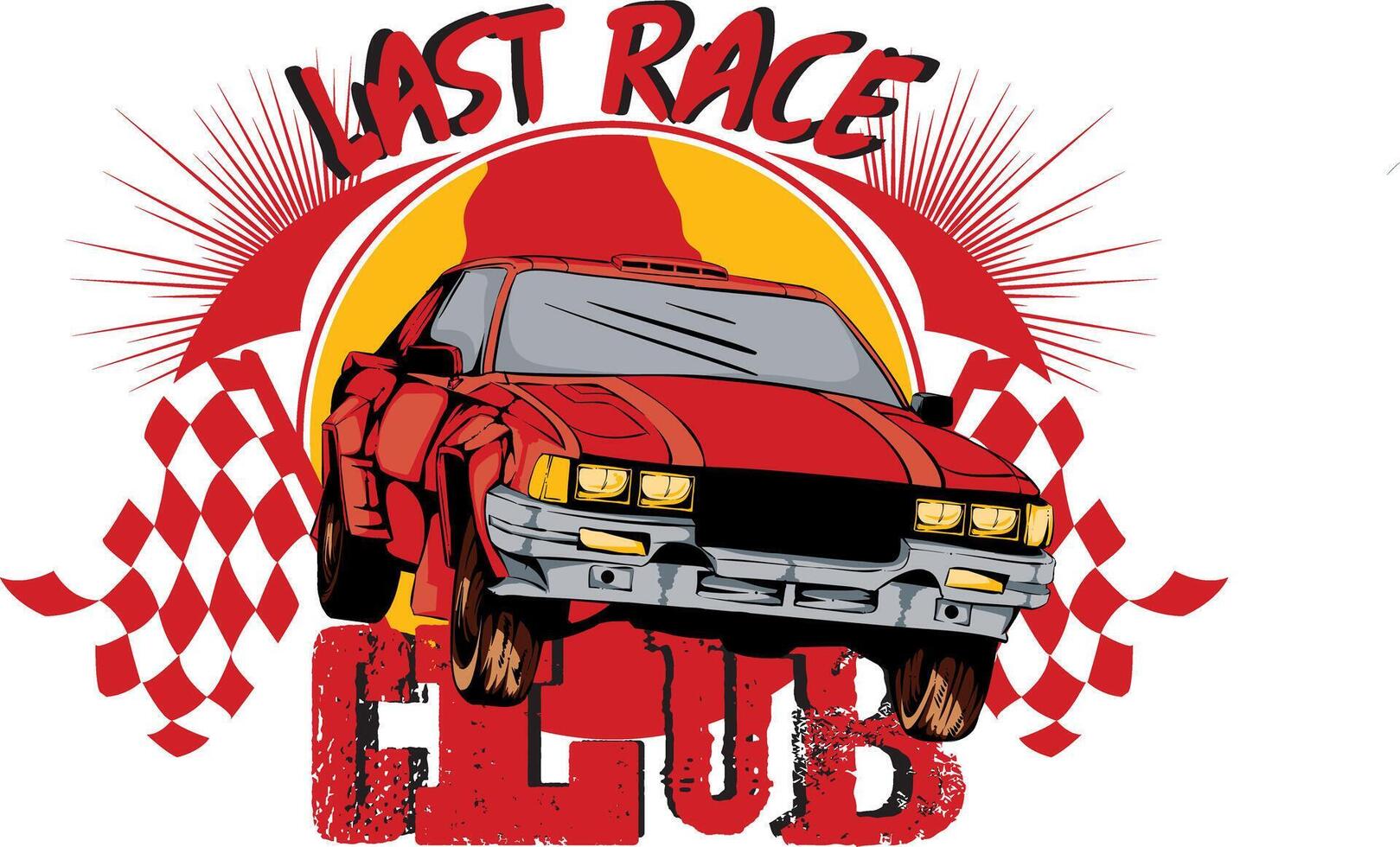 Retro Rice Club Vintage Graphic Tee Art, Editable Cartoon Illustration for Apparel Printing vector