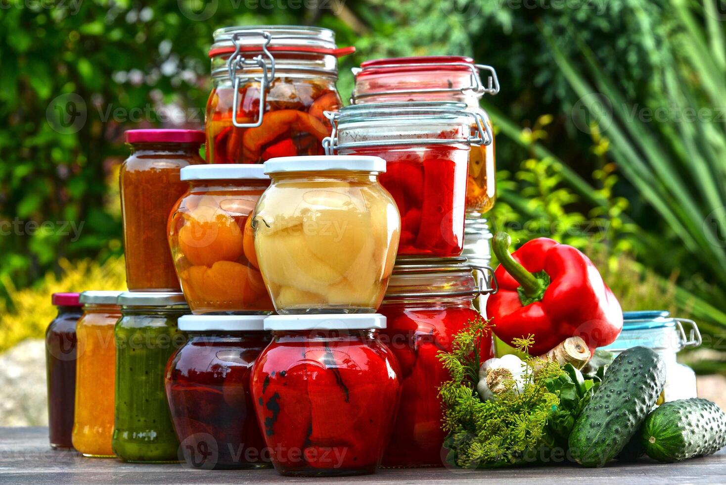Organic diet theme with fresh food photo