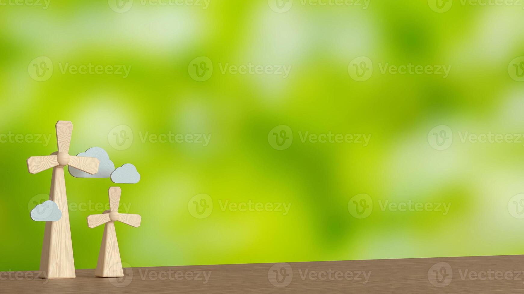 Windmill for clean energy for ecology concept 3 d Rendering. photo