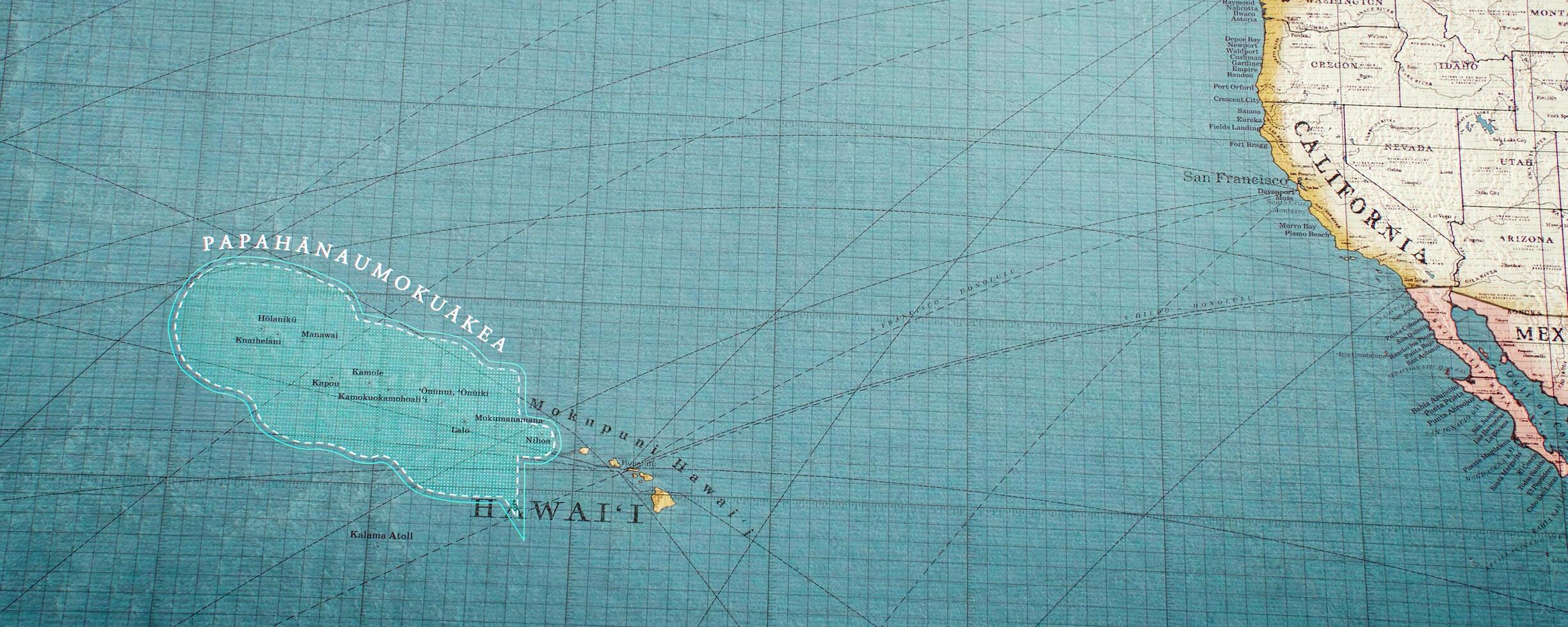 Detailed map of a Pacific island group. photo