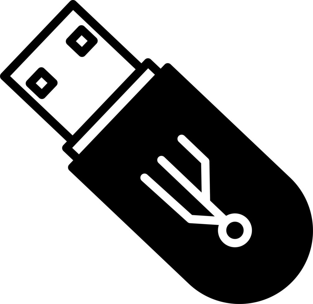 flash drive icon. silhouette USB. Icon usb png