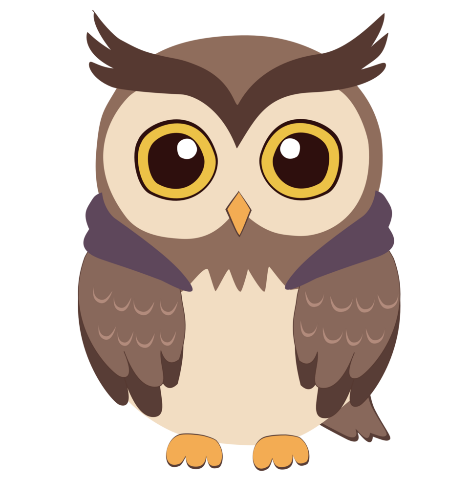 Cute cartoon owl in Halloween theme, perfect for decorations, party graphics, and seasonal designs. png
