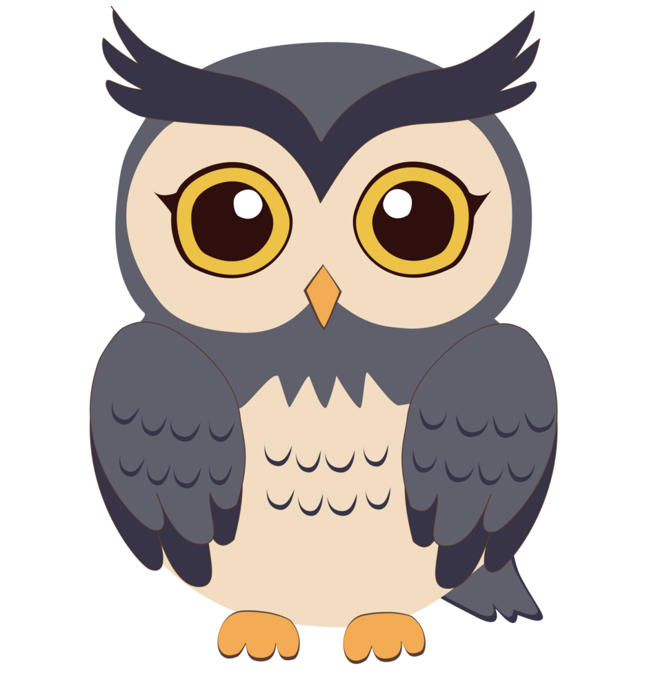 Cute cartoon owl in Halloween theme, perfect for decorations png