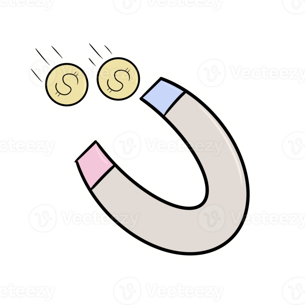 money magnet illustration icon png