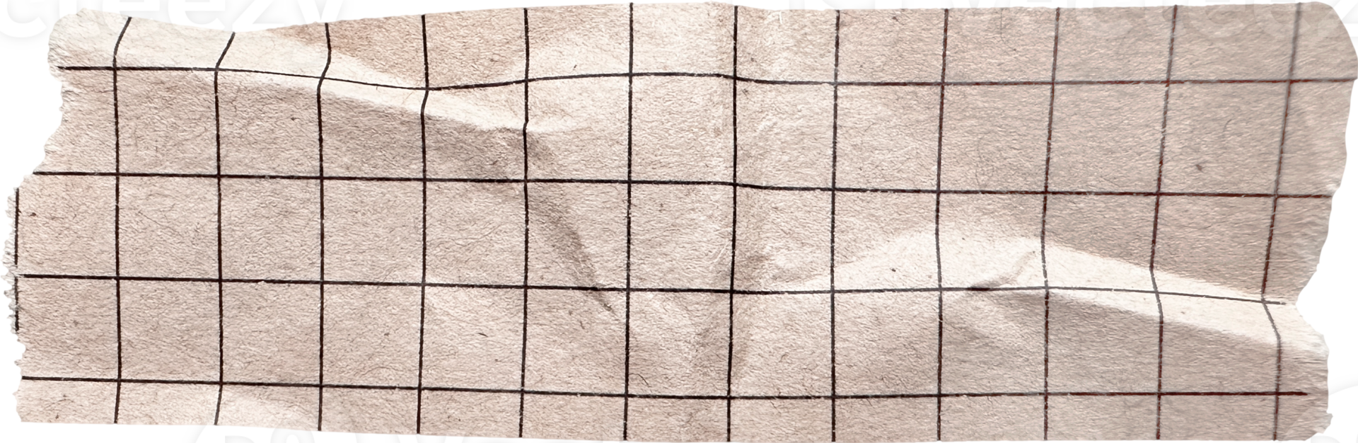 Beige Masking Tape Strip with Torn Paper Edge png