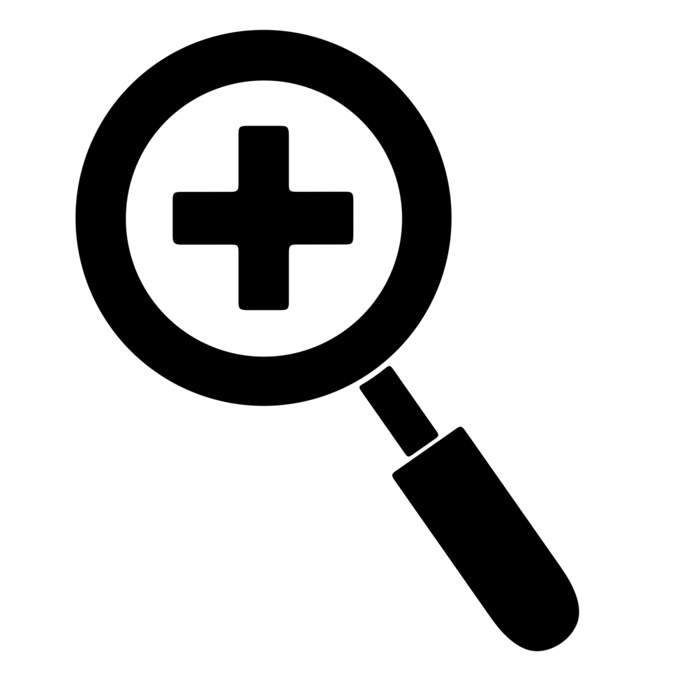 Zoom plus symbol isolated on transparent background png