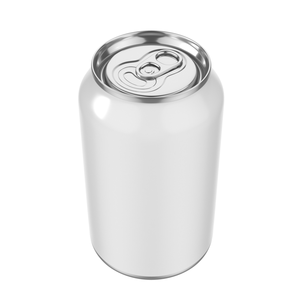 White Soda Can isolated on transparent background png