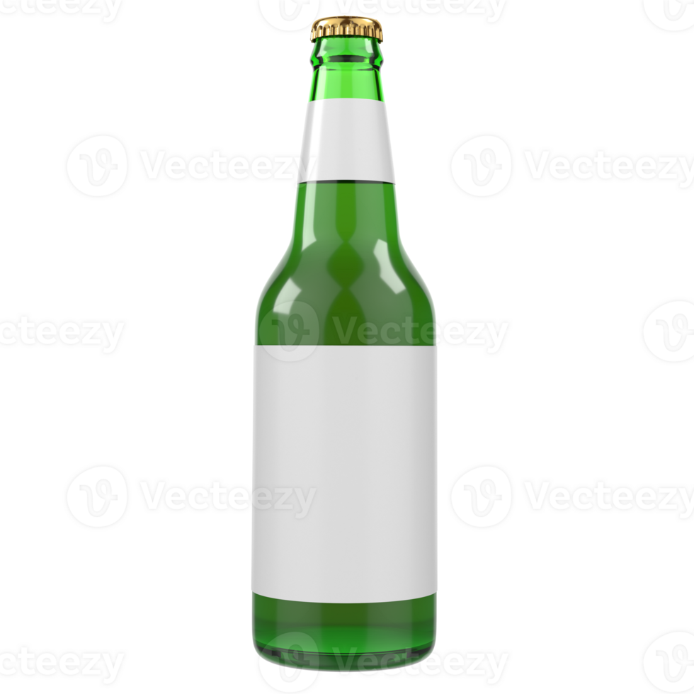 Beer Bottle Mockup isolated on transparent background png