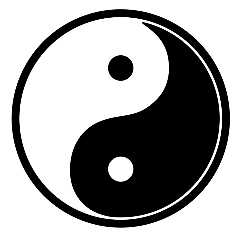 Yin Yang symbol isolated on transparent background png