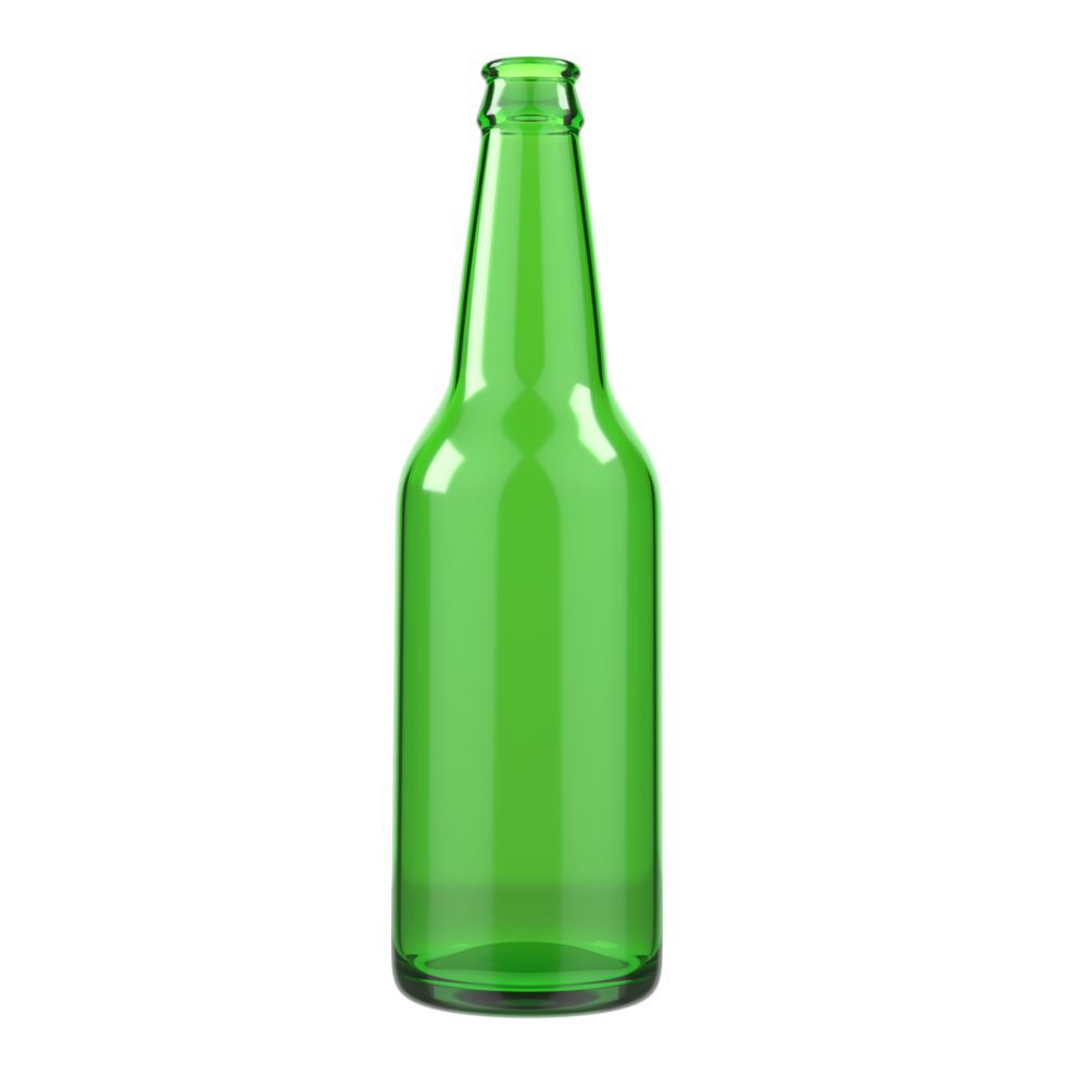 Empty Beer Bottle isolated on transparent background png