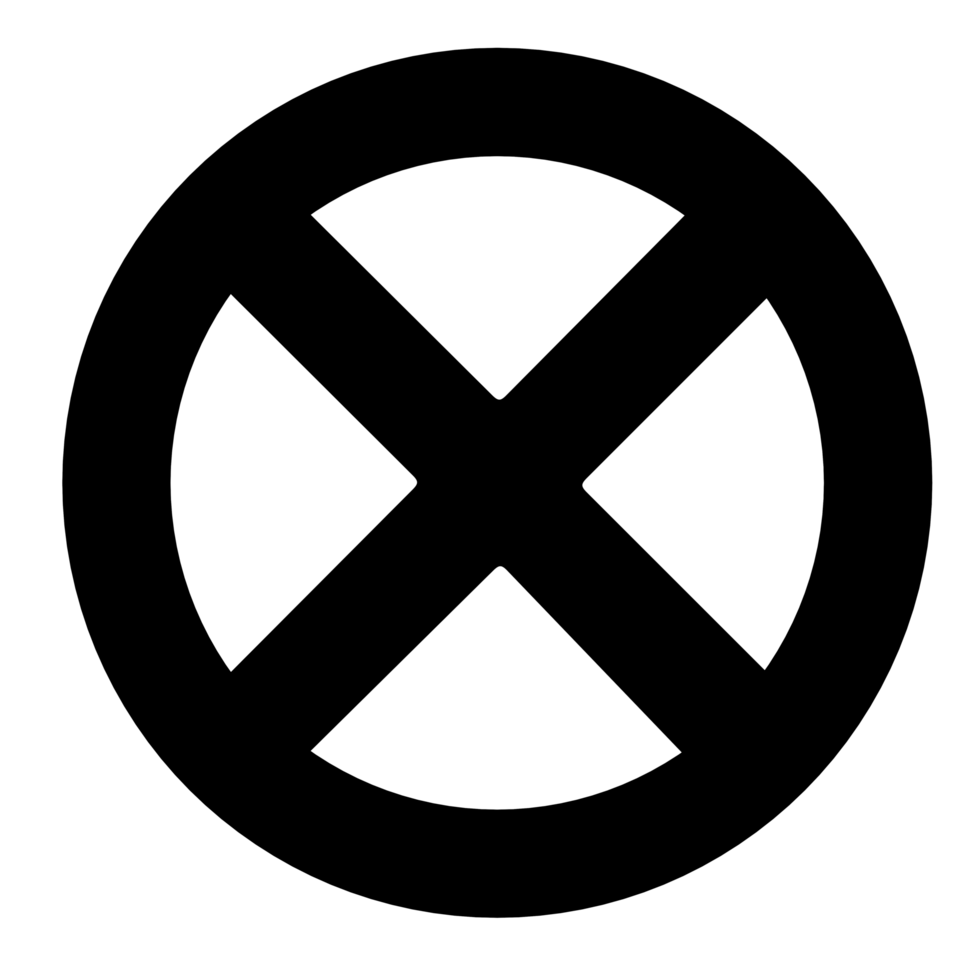 Xmark Symbol isolated on transparent background png
