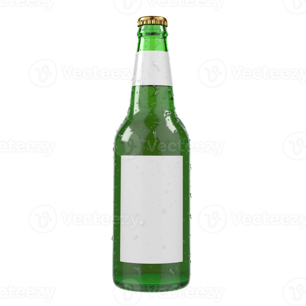 Green Beer Bottle isolated on transparent background png