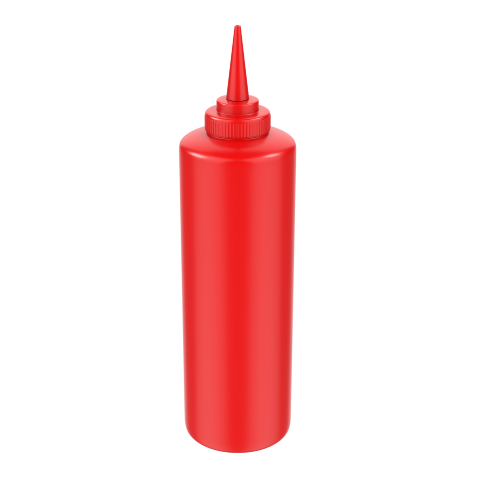 Red Sauce Plastic Bottle isolated on transparent background png