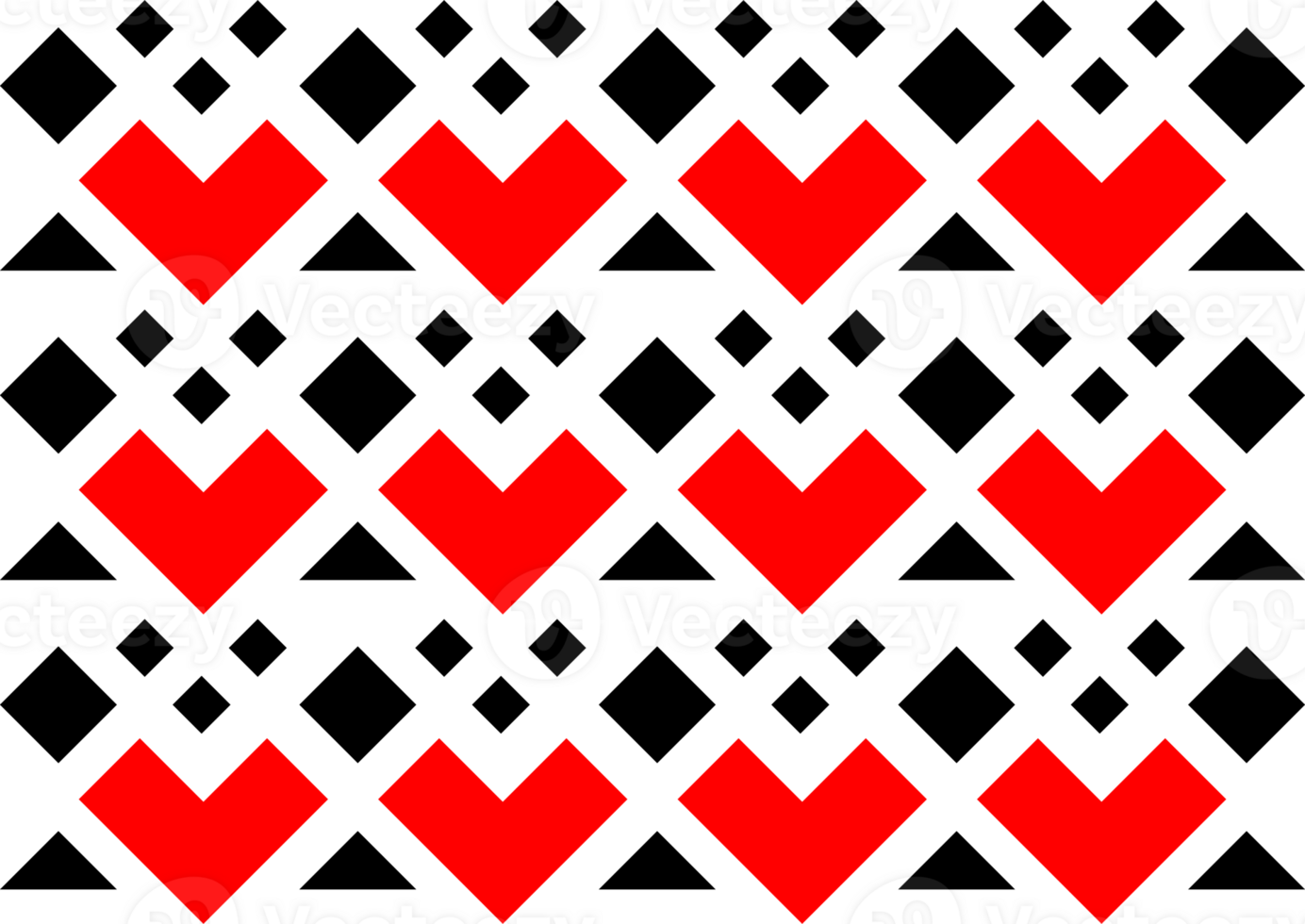 Red and Black geometric designs. png