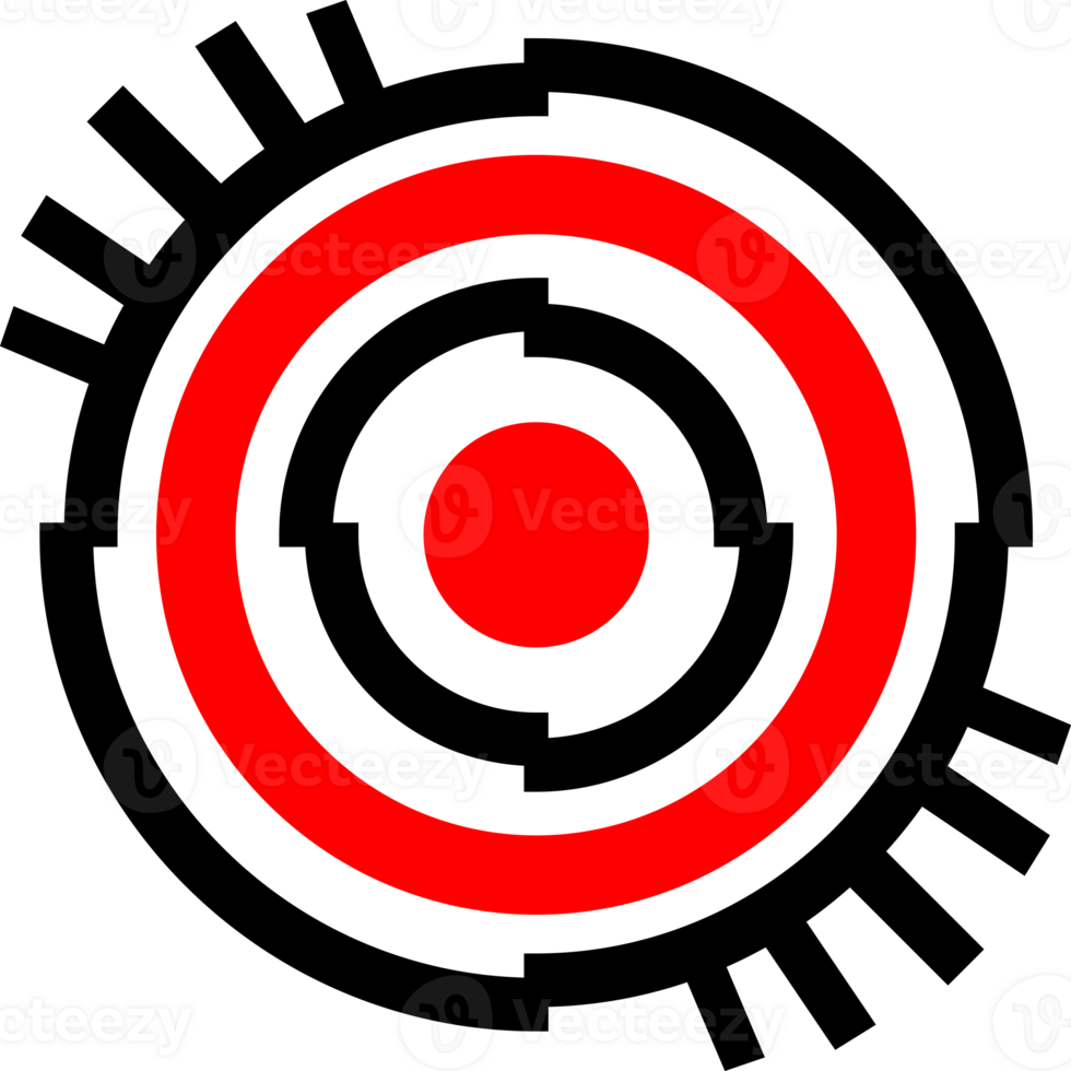 Red and black circle pattern png