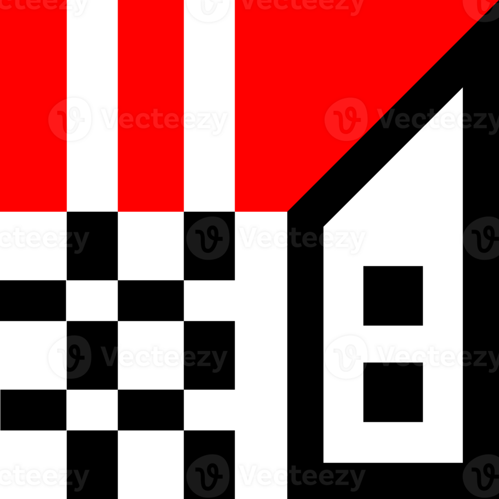 Abstract geometric pattern red and black png