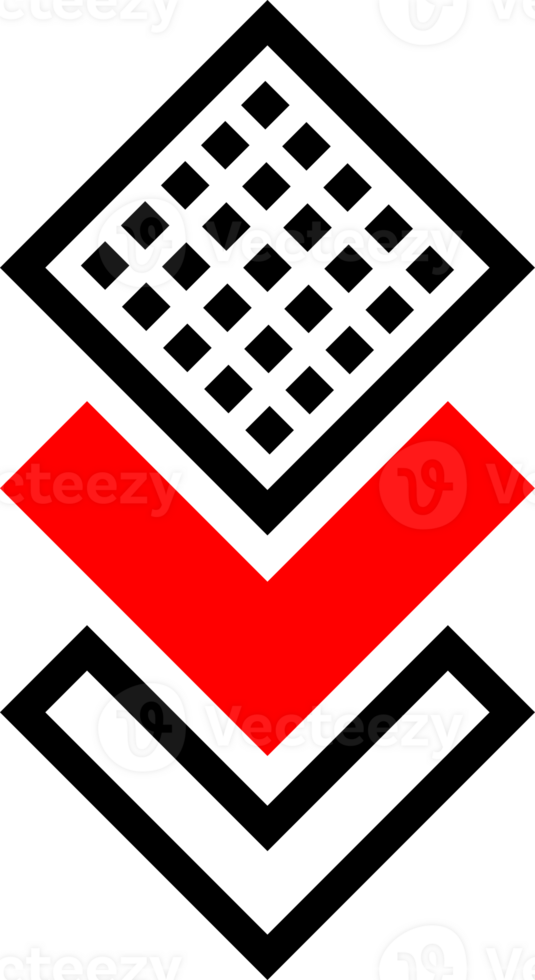 Red and Black abstract designs. png