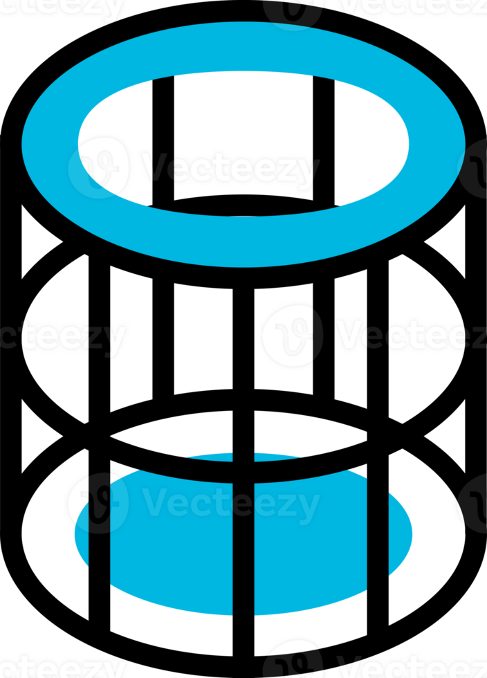 black and blue cillinder design png